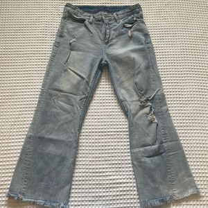 Lucky brand orta premium cropped flare jeans size 10